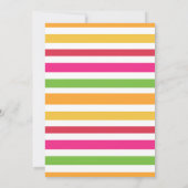 Moderne Roze Meisjes Drie-esta Fiesta 3e Verjaarda Kaart (Achterkant)