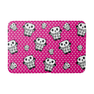 Moderne Roze Meisjesachtige Kawaii Cute Panda Beer Badmat