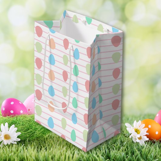 Moderne roze mode Pasen Medium Cadeauzakje