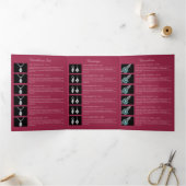 Moderne Roze Mode Sieraden Zakelijke Logo Brochure Drieluik Kaart (Binnen)