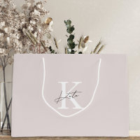 Moderne roze monogram bruidsmeisje cadeautas gift
