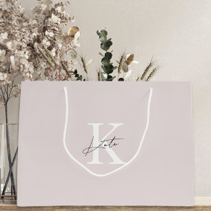 Moderne roze monogram bruidsmeisje cadeautas gift