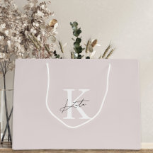 Moderne roze monogram bruidsmeisje voorstel cadeau