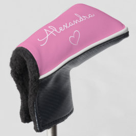 Moderne Roze Naam Aangepaste Schattige Golfheadcover