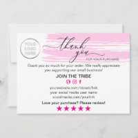 Moderne Roze Online Winkel Bedankt Klein Bedrijf