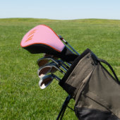 Moderne roze Oranje monogram Initialen op maat Golfheadcover (Insitu)