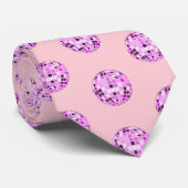 Moderne roze Paarse Disco Ball Pattern Pastel Roze Stropdas (Opgerold)