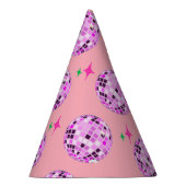 Moderne roze Paarse Disco Ball Pink Partij Feesthoedjes (Rechts)