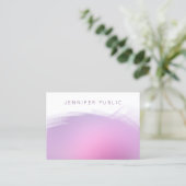 Moderne, roze Paarse professionele Sjabloon Visitekaartje (Staand voorkant)