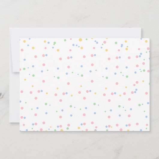 Moderne Roze Pastelkleurige Zoete Donut 1e Verjaar Kaart (Achterkant)