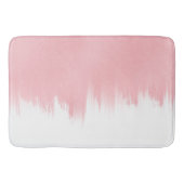 Moderne roze penseelstreken wit ontwerp badmat (Voorkant)