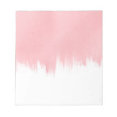 Moderne roze penseelstreken wit ontwerp notitieblok (Voorkant)