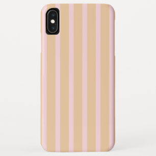 Moderne Roze Perzik Taffy Gestreepte iPhone XS Max Hoesje