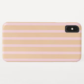 Moderne Roze Perzik Taffy Gestreepte Case-Mate iPhone Case (Achterkant (horizontaal))