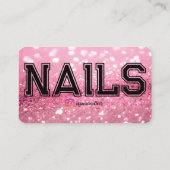 Moderne Roze Professionele Nail Technician Sjablon Visitekaartje (Achterkant)