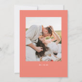 Moderne Roze QR Code Trouwkaart Save The Date (Achterkant)