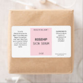 Moderne roze Rosehip Serum Product Labels (Insitu)