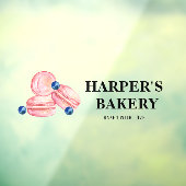 Moderne, roze, roze Macarons Professional Logo Raamsticker (Vel 3)