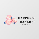 Moderne, roze, roze Macarons Professional Logo Raamsticker (Vel)