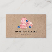 Moderne, roze, roze Macarons Professional Logo Visitekaartje (Voorkant)