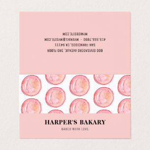 Moderne, roze, roze Macarons Professional Logo Visitekaartjes
