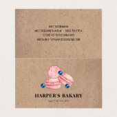 Moderne, roze, roze Macarons Professional Logo Visitekaartjes (Buitenkant ongevouwen)