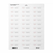 Moderne Roze Roze Script Monogram Etiket (Full Sheet)