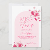 Moderne roze Rozen van Vrijgezellenfeest Kaart (Voorkant)