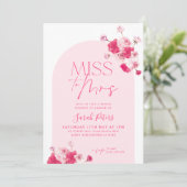 Moderne roze Rozen van Vrijgezellenfeest Kaart (Staand voorkant)