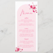 Moderne roze Rozen van Vrijgezellenfeest Menu (Voorkant)