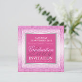 Moderne Roze Schoonheid Afstuderen Uitnodiging (Staand voorkant)