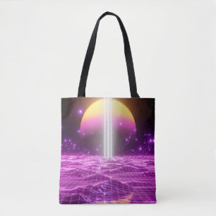 Moderne roze Sci Fi pop art scene3 Draagtas