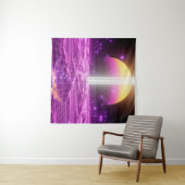 Moderne roze Sci Fi pop art scene3 Wandkleed (In Situ (horizontaal))