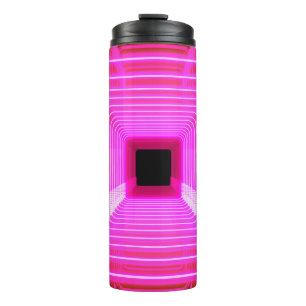 Moderne roze Sci Fi pop Thermosbeker