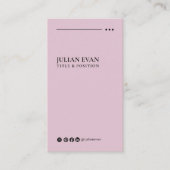 Moderne roze sociale media LinkedIn Visitekaartje (Voorkant)