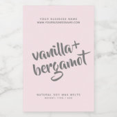 Moderne roze sojafsmeletiket voedselcontainer etiket (Enkel label)