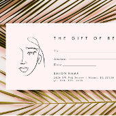 Moderne Roze Spa Salon of Diensten Gift Kaart