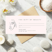 Moderne Roze Spa Salon of Diensten Gift Kaart