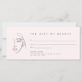 Moderne Roze Spa Salon of Diensten Gift Kaart (Voorkant)