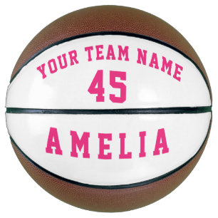 Moderne Roze Speler Teamnaam Nummer  Basketbal