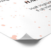 Moderne Roze Splatter Schoonheidssalon Prijslijst Poster (Hoek)