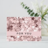 Moderne roze sterren Cadeaubonnen Platte Kaart (Staand voorkant)