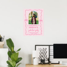 Moderne Roze Strik Afsluitingsklasse 2026 Foto