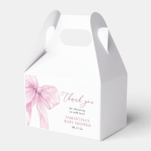 Moderne Roze Strik Baby Shower Bedankt Bedankdoosjes