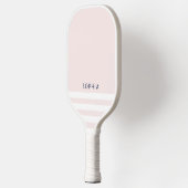 Moderne roze stripes op maat pickleball paddle (Links)