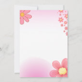 Moderne roze thema's baby shower dank u bedankkaart (Achterkant)