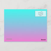 Moderne roze turquoise ombre bruiloft Dank u Briefkaart (Achterkant)