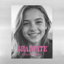 Moderne Roze Typografie Afstudeerfoto 