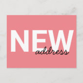 Moderne roze Typografie Bewegende Aankondiging Briefkaart (Voorkant)