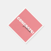 Moderne roze Typografiecongraten Afstuderen Servet (Hoek)